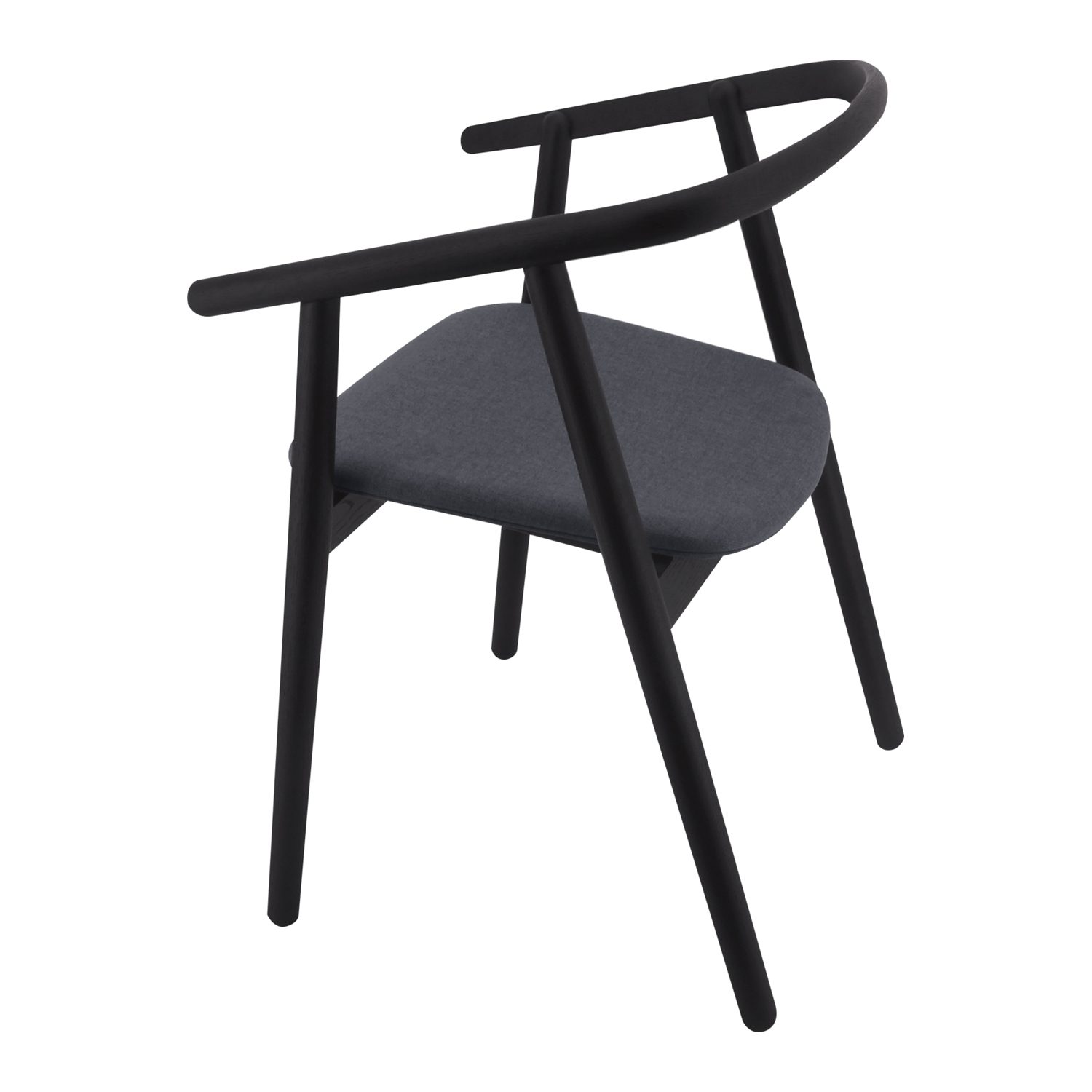 241003_2 Gerd Dining Chair (W56 x D53 x H76cm) - Black/Dim Grey