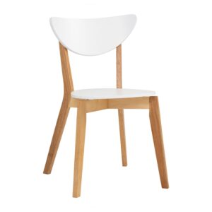 Naida Dining Chair - Natural/White Lacquered