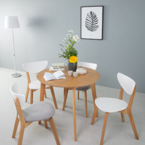 Naida Dining Chair - Natural/White Lacquered
