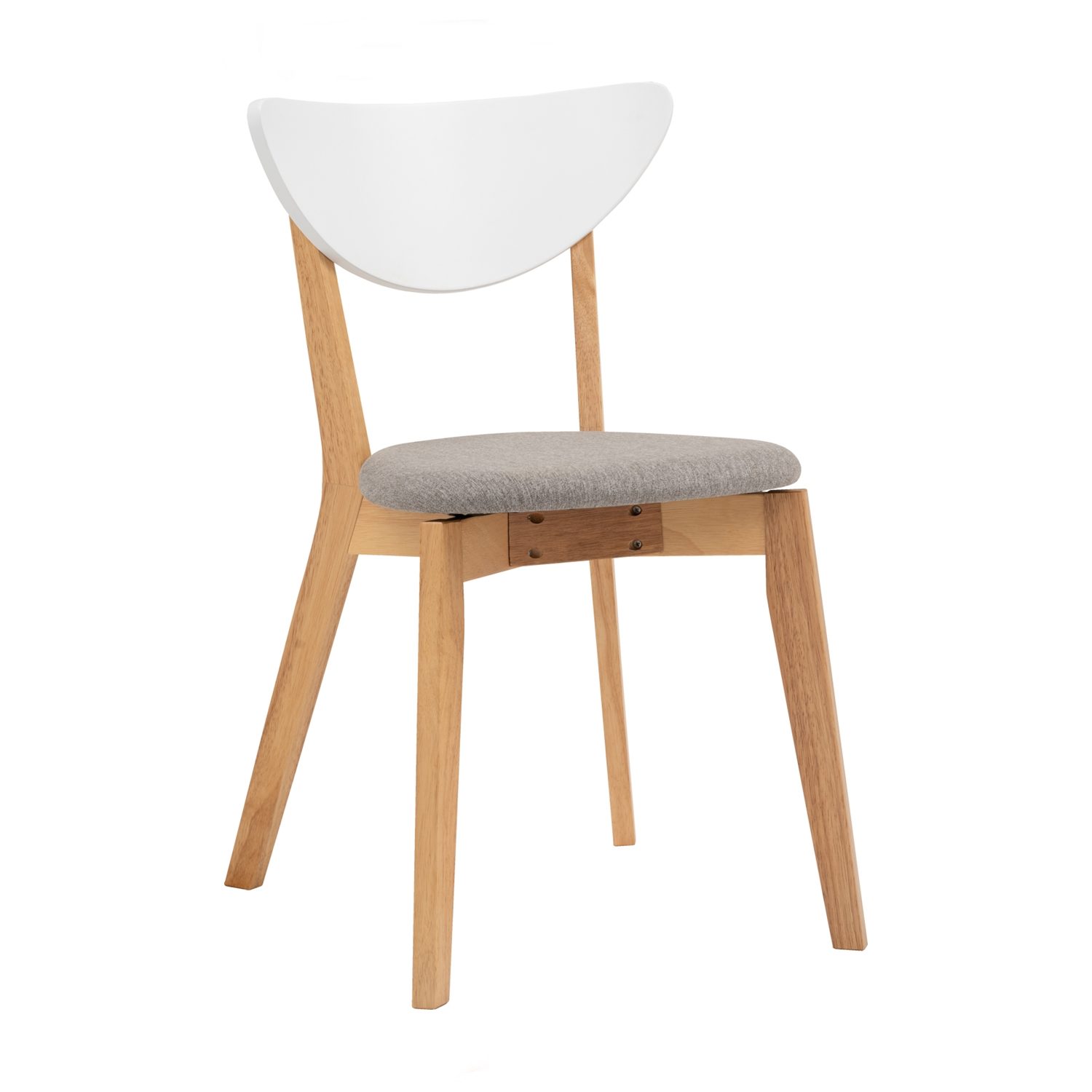 241535 Naida Dining Chair - Natural/White Lacquered/Light Grey