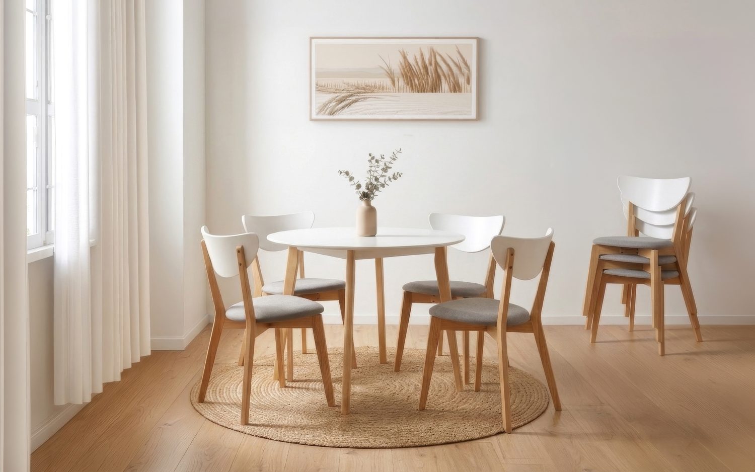 241535_s1 Naida Dining Chair - Natural/White Lacquered/Light Grey