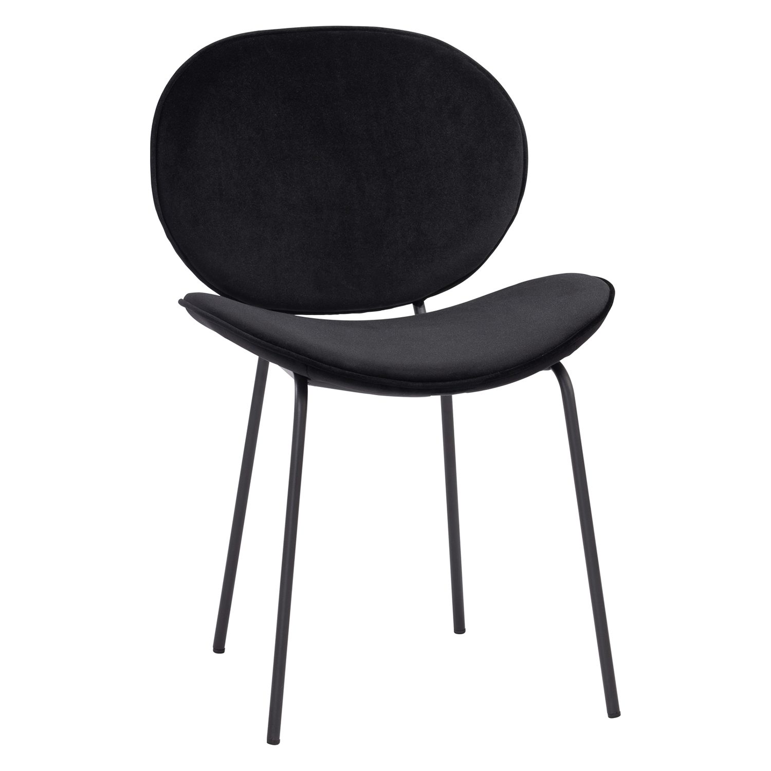 241613 Ormer Dining Chair - Matt Black Epoxy/Black