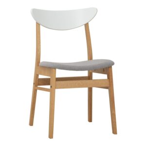 Macy Dining Chair - Natural/White Lacquered/Light Grey