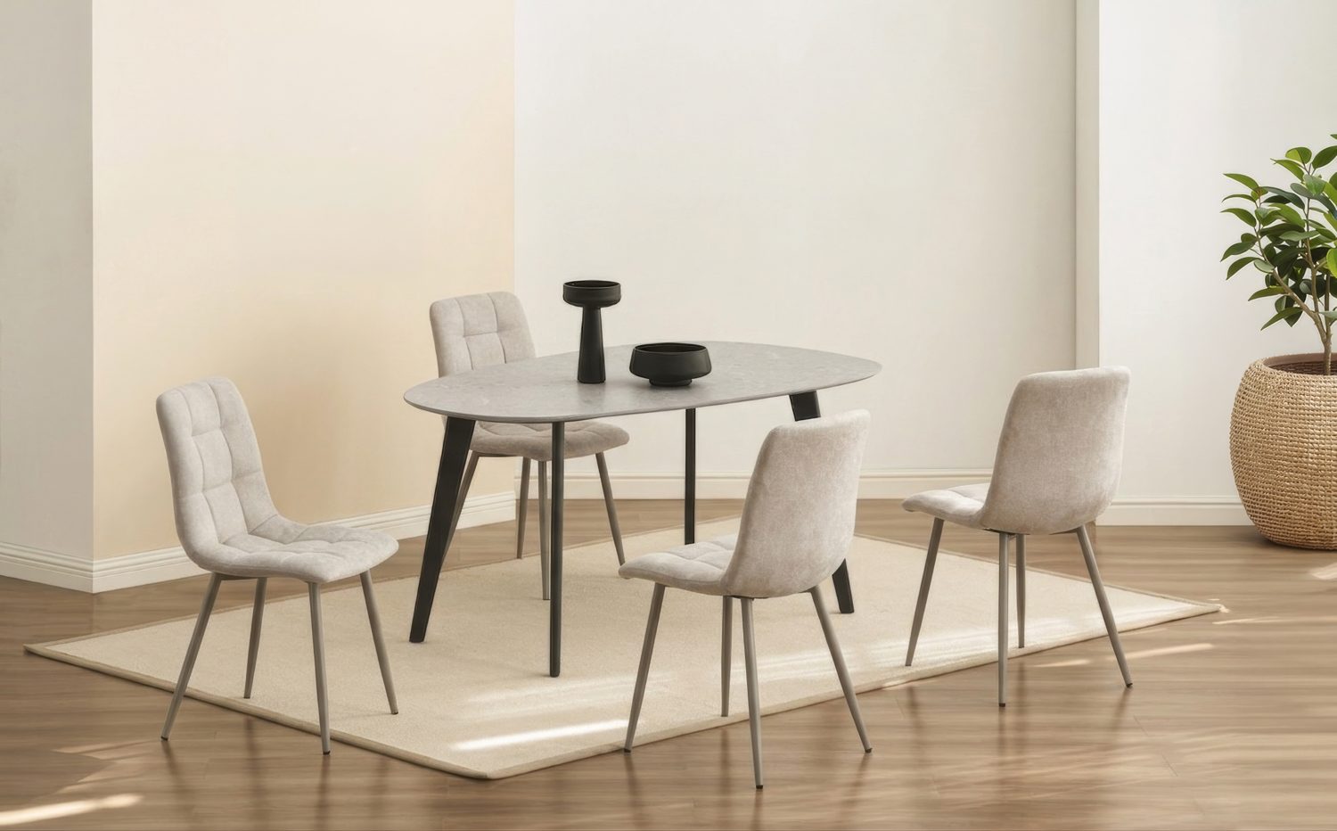 241697_s1 Elva Dining Chair - Silk Grey/Beige