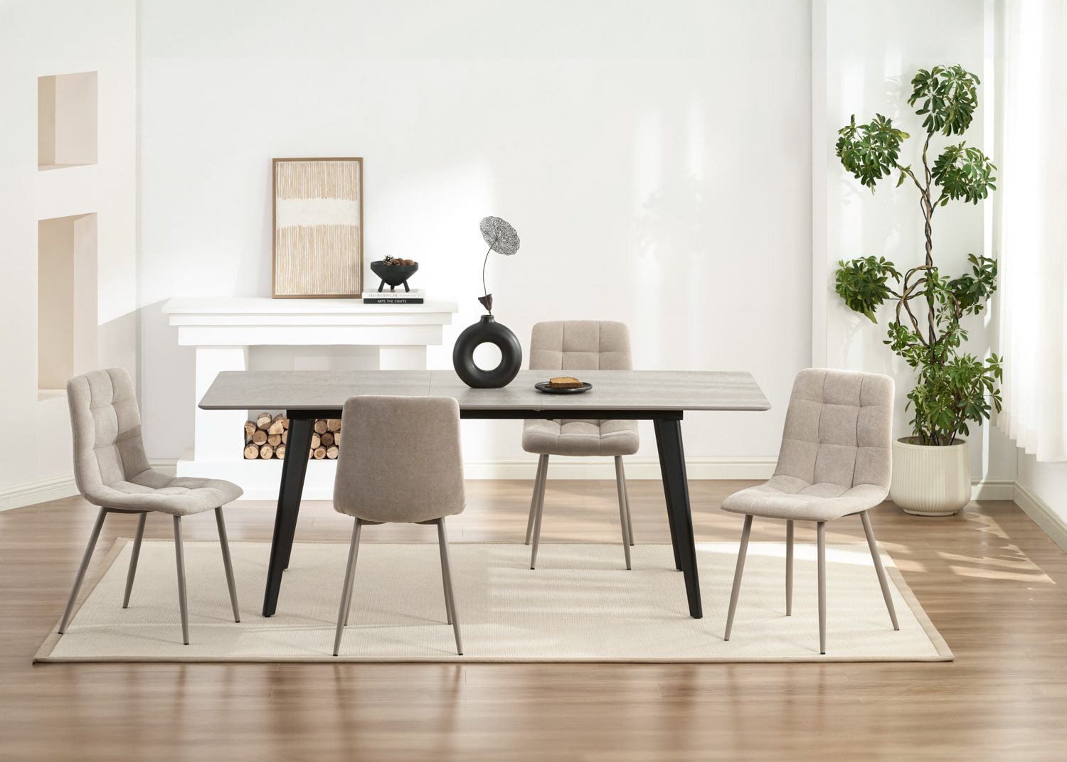 241697_s4 Elva Dining Chair - Silk Grey/Beige