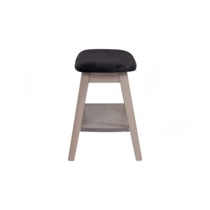 Ozel 0.9m Bench - White Wash/Black