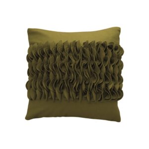 Evon Green Cotton Applique Cushion