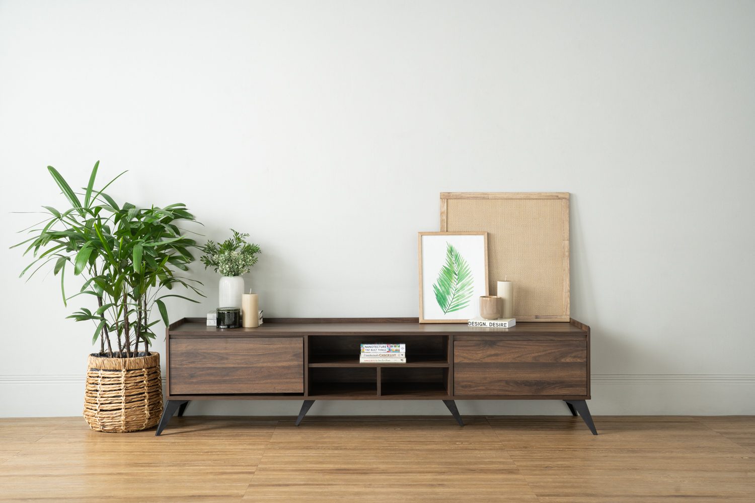336018_s1 Maxton 1.8m TV Cabinet Black/Cocoa