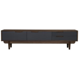 Nakula 1.8m TV Cabinet - Cocoa/Walnut/Gunmetal Grey