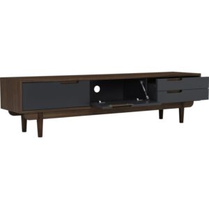 Nakula 1.8m TV Cabinet - Cocoa/Walnut/Gunmetal Grey