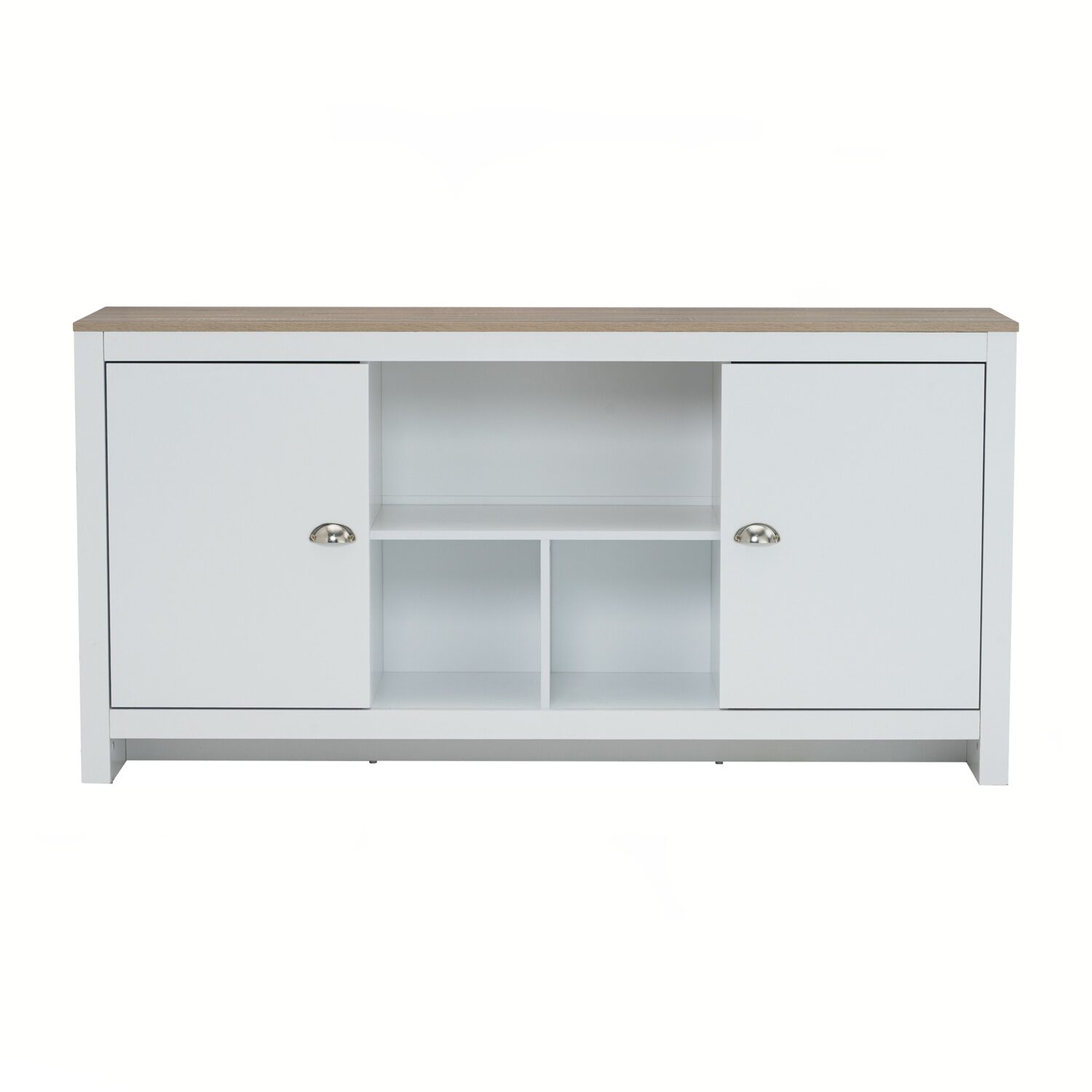 345084_4 Galle 1.6m Sideboard White/Sonoma Oak