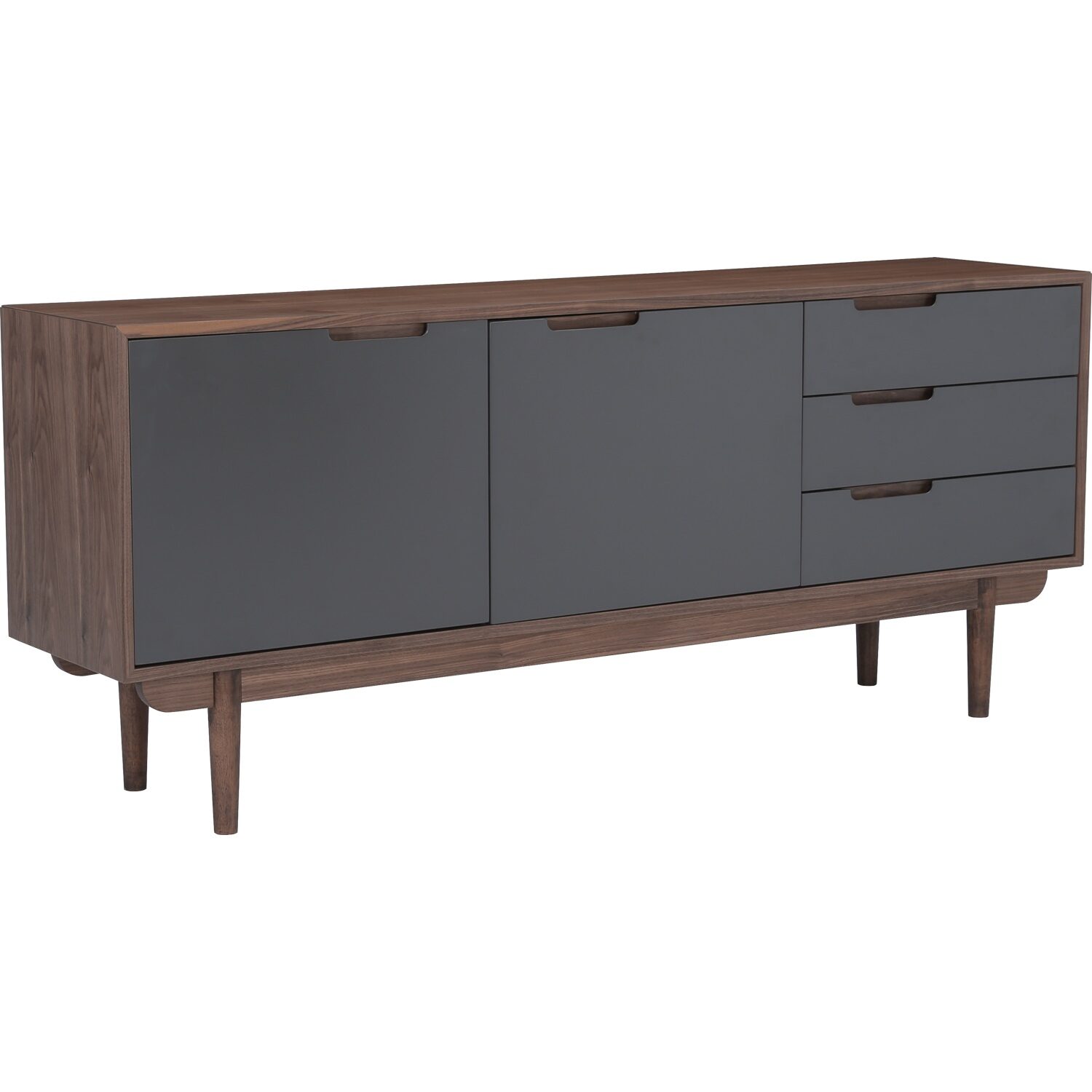 346024 Nakula 1.8m Sideboard - Cocoa/Walnut/Gunmetal Grey