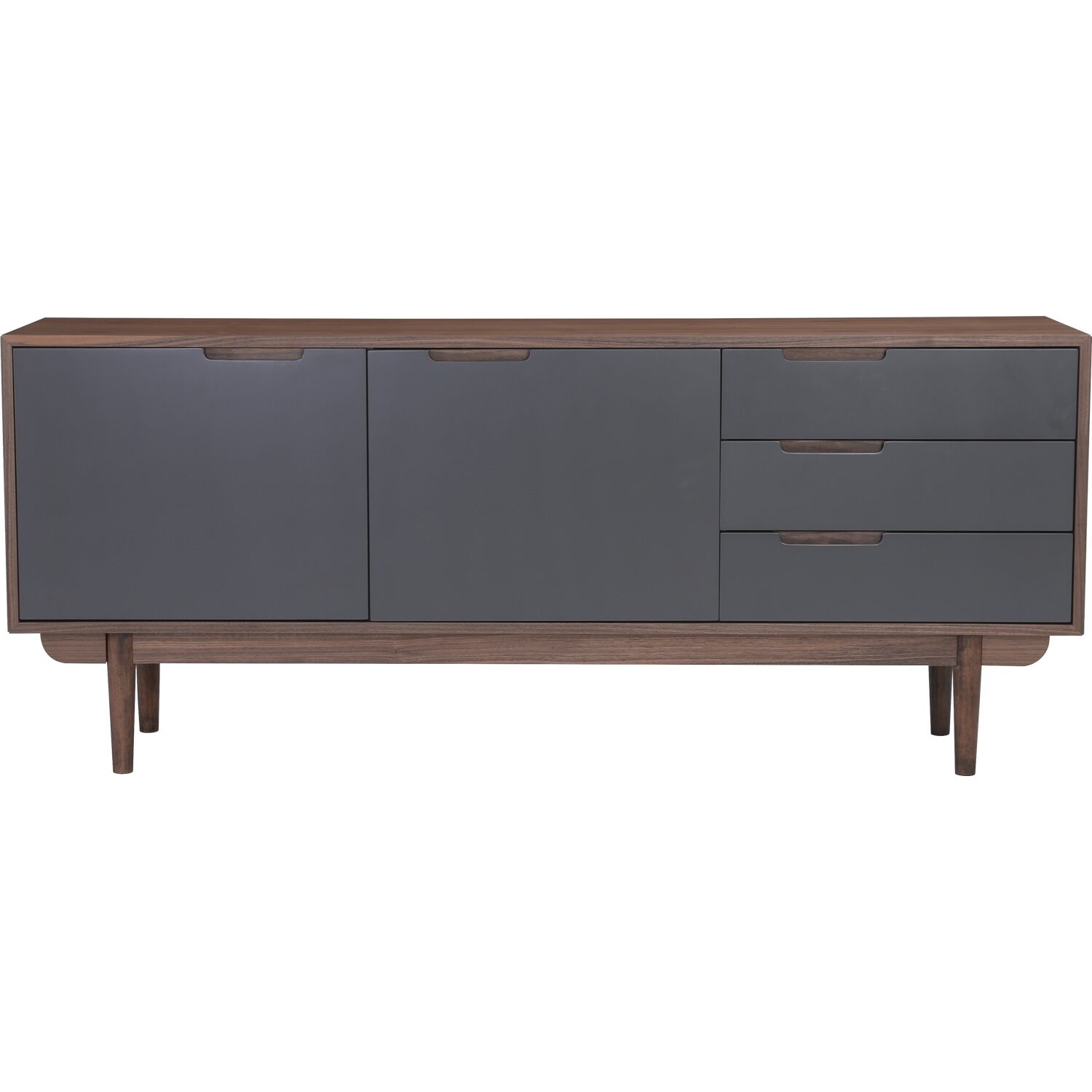 346024_1 Nakula 1.8m Sideboard - Cocoa/Walnut/Gunmetal Grey