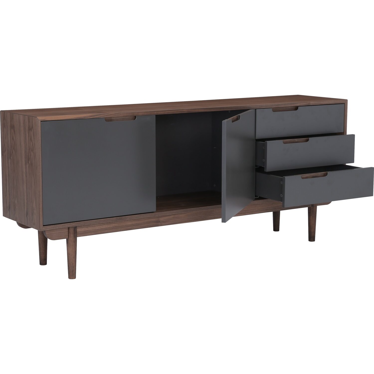 346024_3 Nakula 1.8m Sideboard - Cocoa/Walnut/Gunmetal Grey