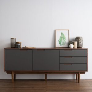 Nakula 1.8m Sideboard - Cocoa/Walnut/Gunmetal Grey