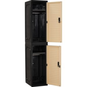 Optimus Two Tier Locker Beige/Black