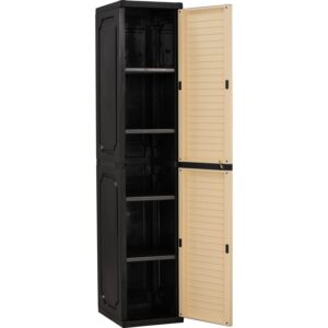Optimus Slim Storage Cabinet Beige/Black