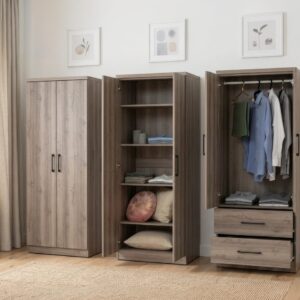 Dublin 2 Door Wardrobe Dark Oak