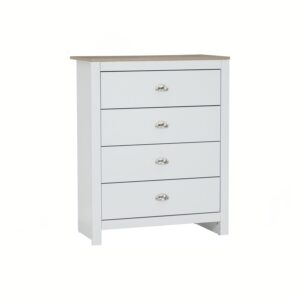 Galle 4 Drawer Chest White/Sonoma Oak