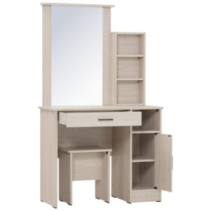 Dublin Dressing Table With Stool Light Oak