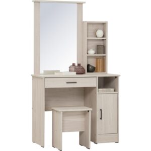 Dublin Dressing Table With Stool Light Oak