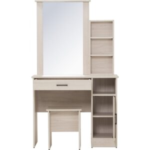 Dublin Dressing Table With Stool Light Oak