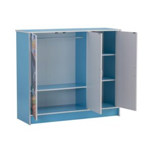 Wonderland 3 Door Cartoon Cabinet Blue