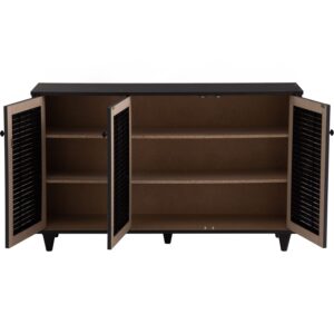 Almo 3 Door Shoe Cabinet (W112 x D30 x H68cm)