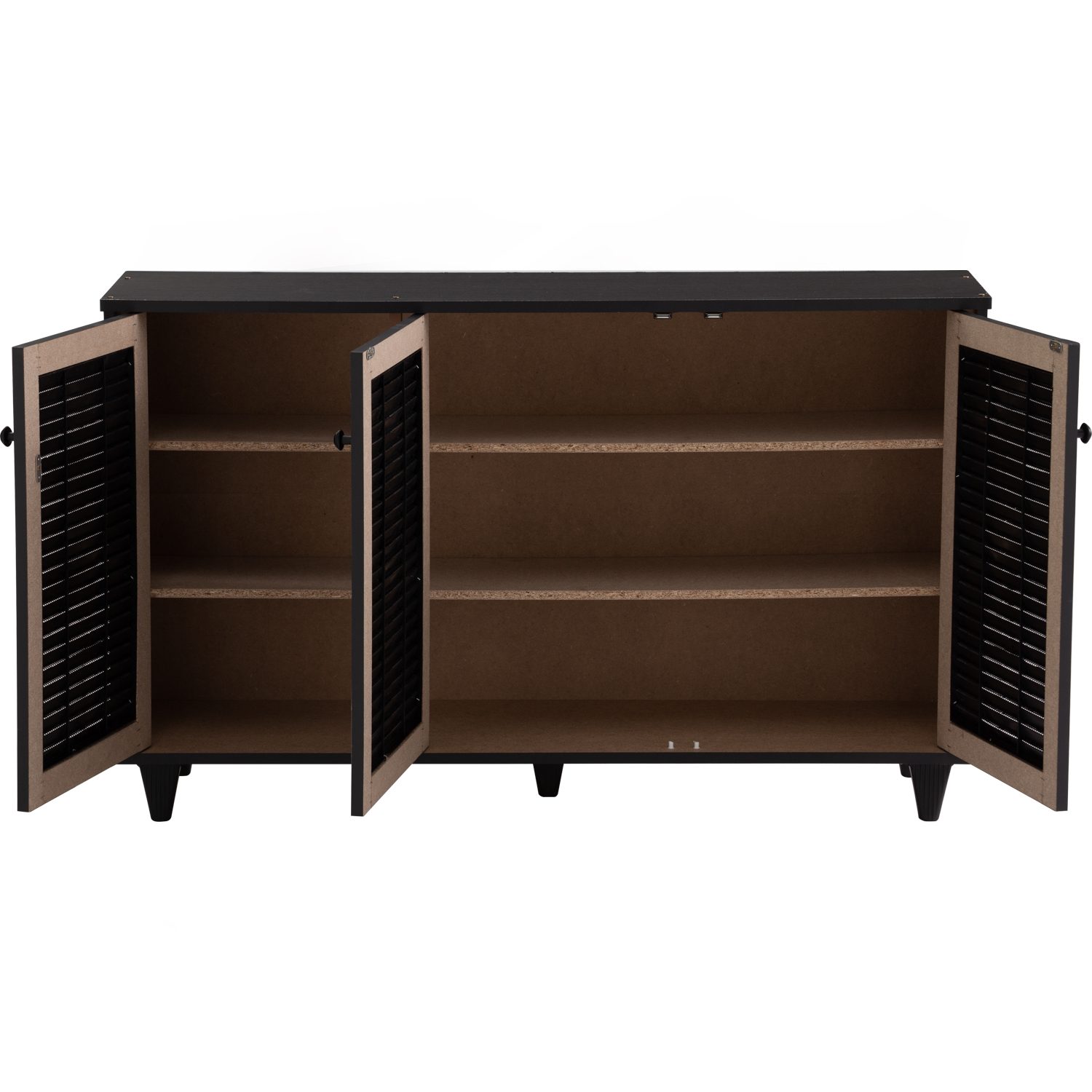 3704088_4 Almo 3 Door Shoe Cabinet (W112 x D30 x H68cm)