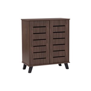 Iran 2 Door Shoe Cabinet Natural Walnut