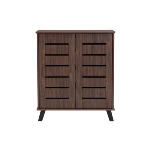 Iran 2 Door Shoe Cabinet Natural Walnut
