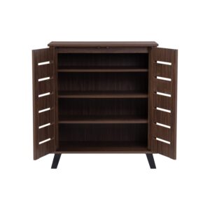 Iran 2 Door Shoe Cabinet Natural Walnut