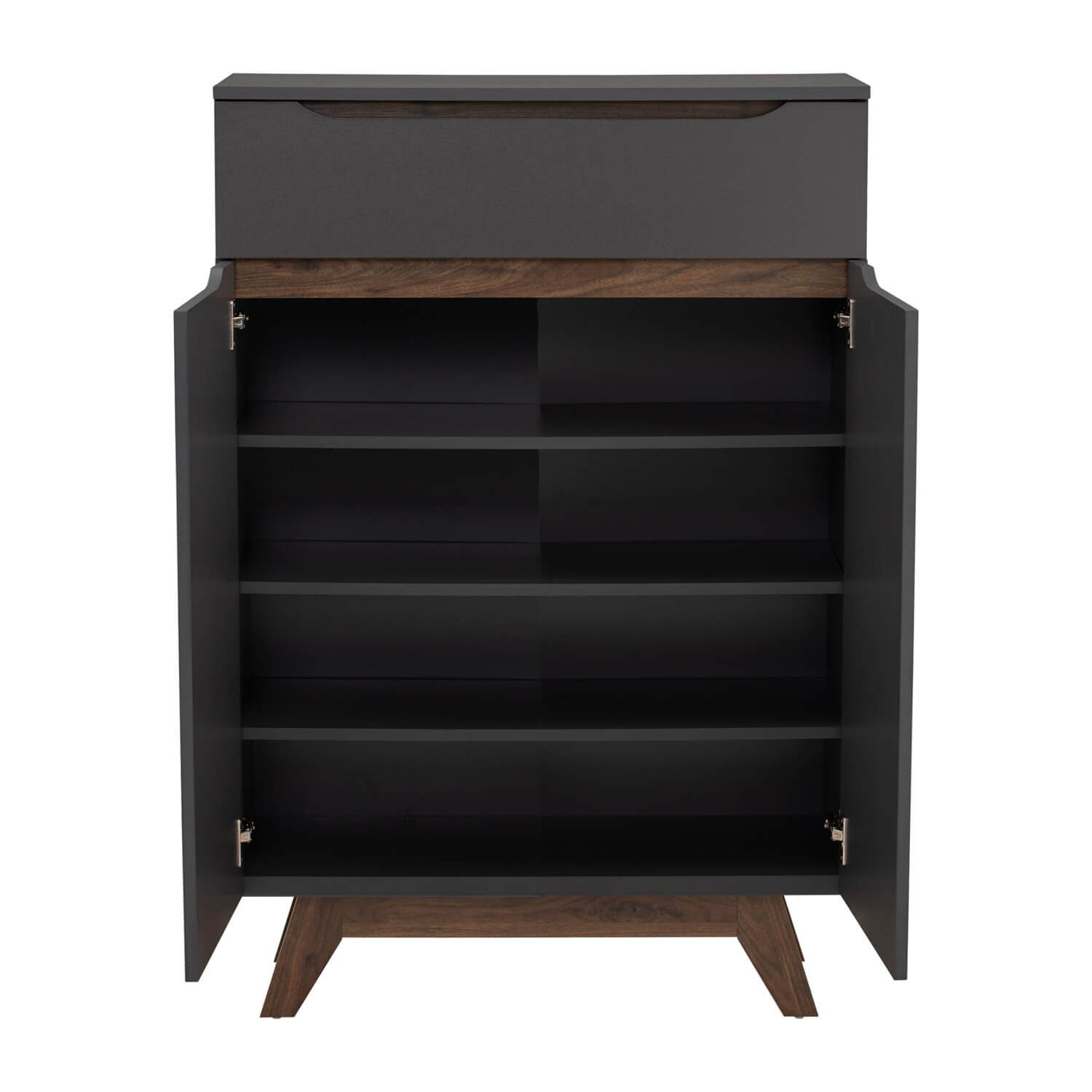 372082_4 Mando Multi Function Cabinet - Walnut/Black