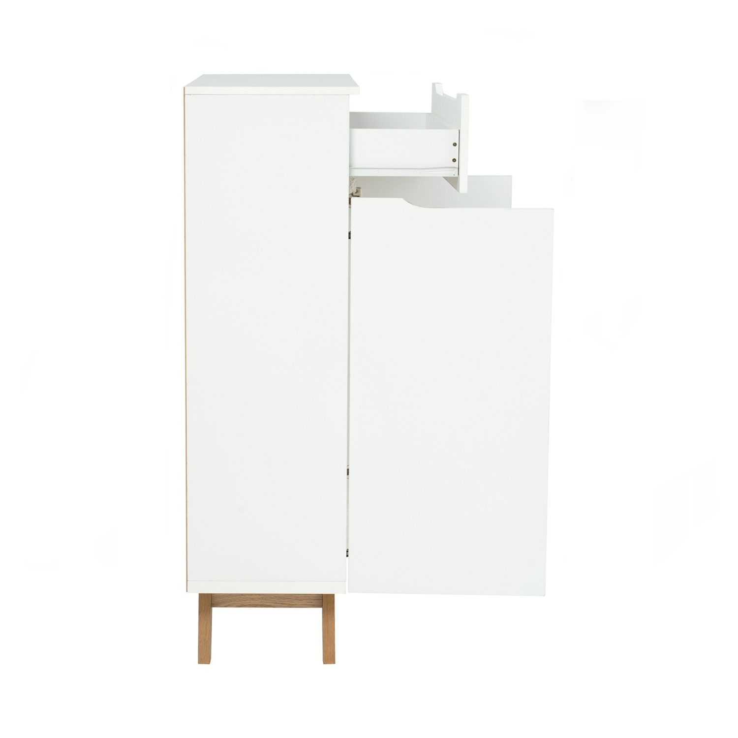372083_3 Mando Multi Function Cabinet - Oak/White