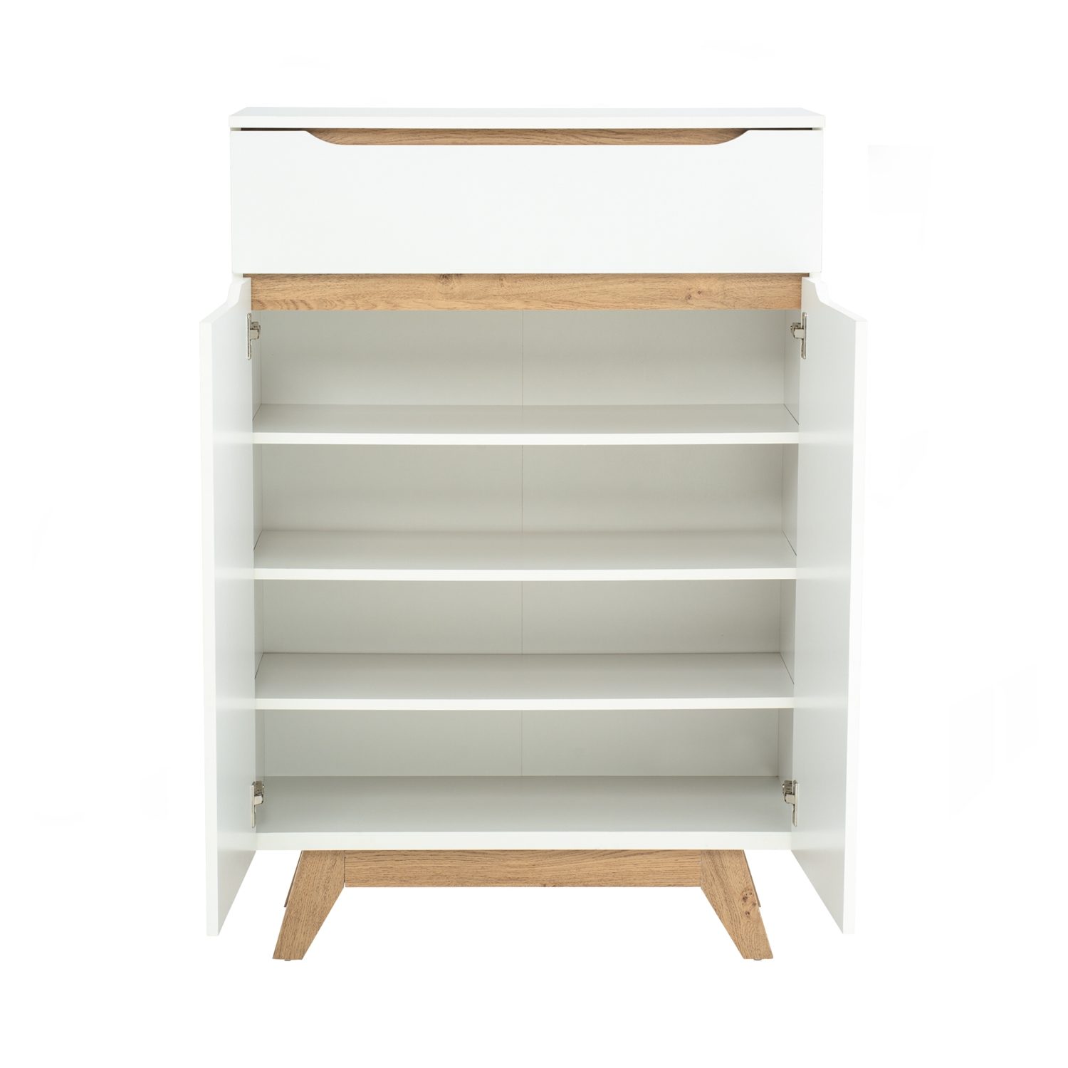 372083_9 Mando Multi Function Cabinet - Oak/White