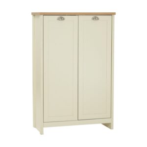 Faro Shoe Cabinet Cream/Oak (W84cm)