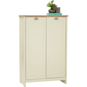 Faro Shoe Cabinet Cream/Oak (W84cm)