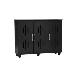 Hasting 3 Door Shoe Cabinet Black