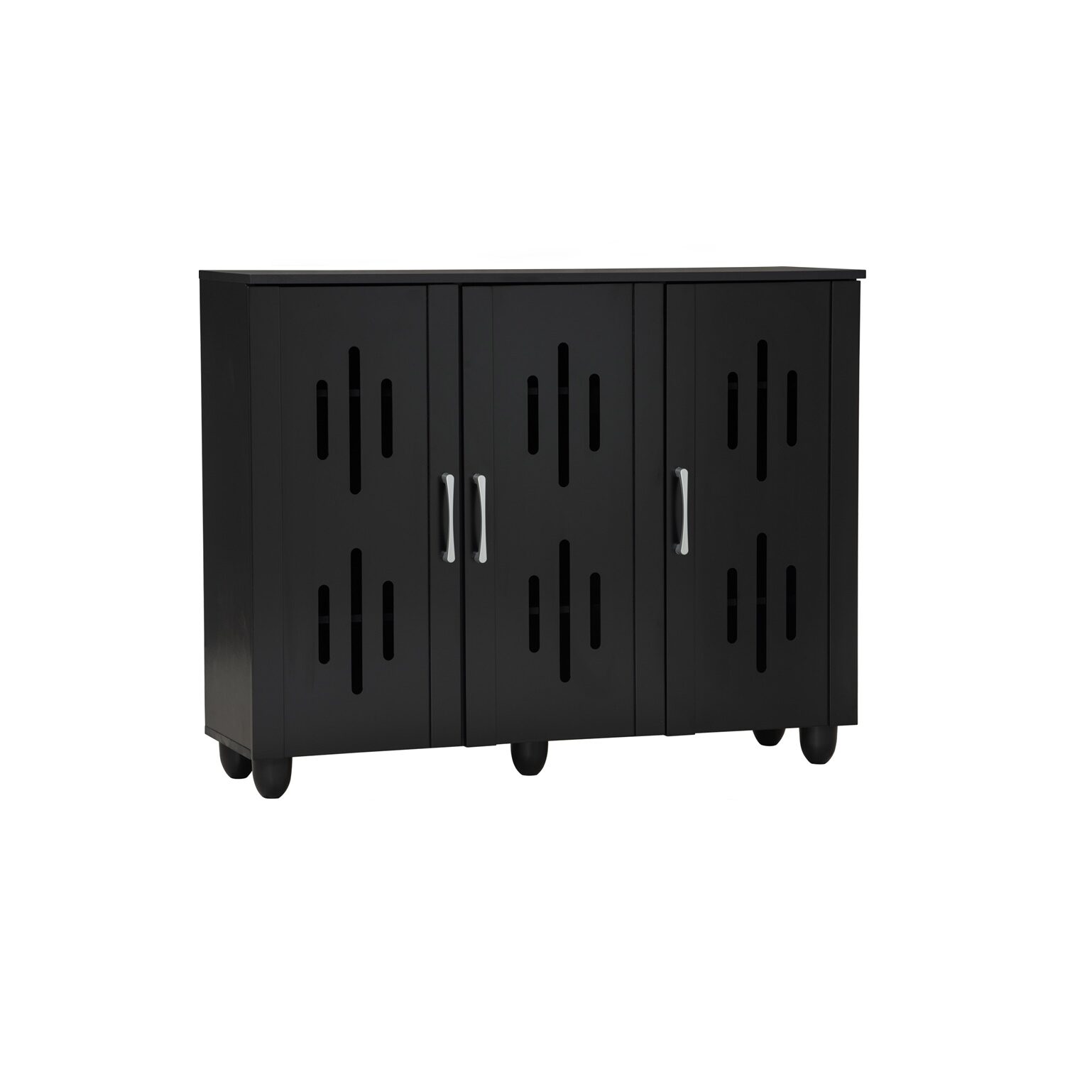 373018 Hasting 3 Door Shoe Cabinet Black