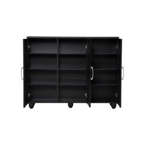 Hasting 3 Door Shoe Cabinet Black