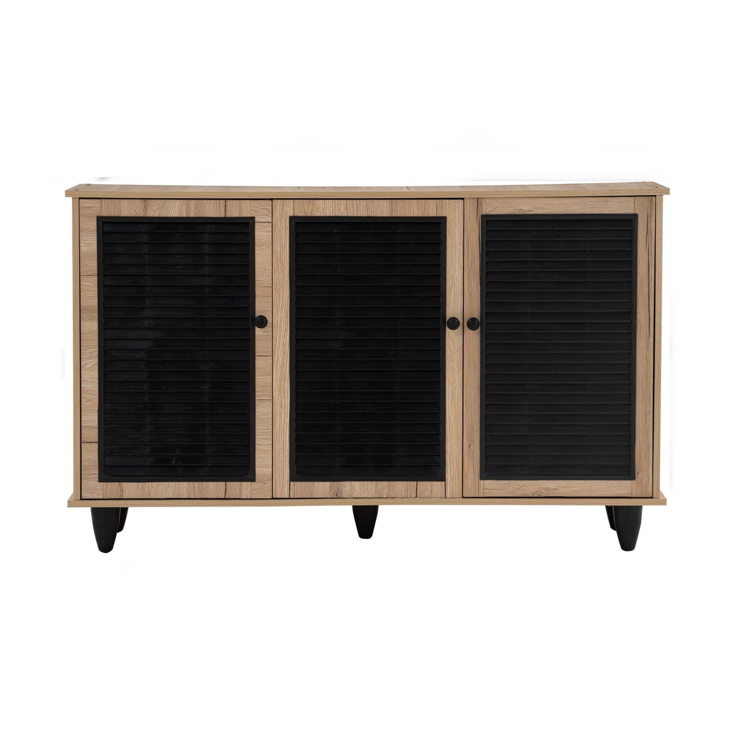 373019_2 Almo 3 Door Shoe Cabinet (W112 x D30 x H67cm)