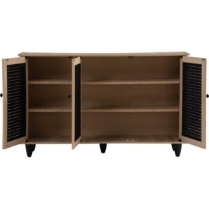 Almo 3 Door Shoe Cabinet (W112 x D30 x H67cm)