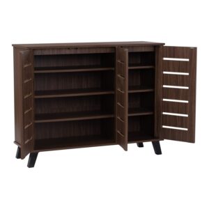 Iran 3 Door Shoe Cabinet Natural Walnut