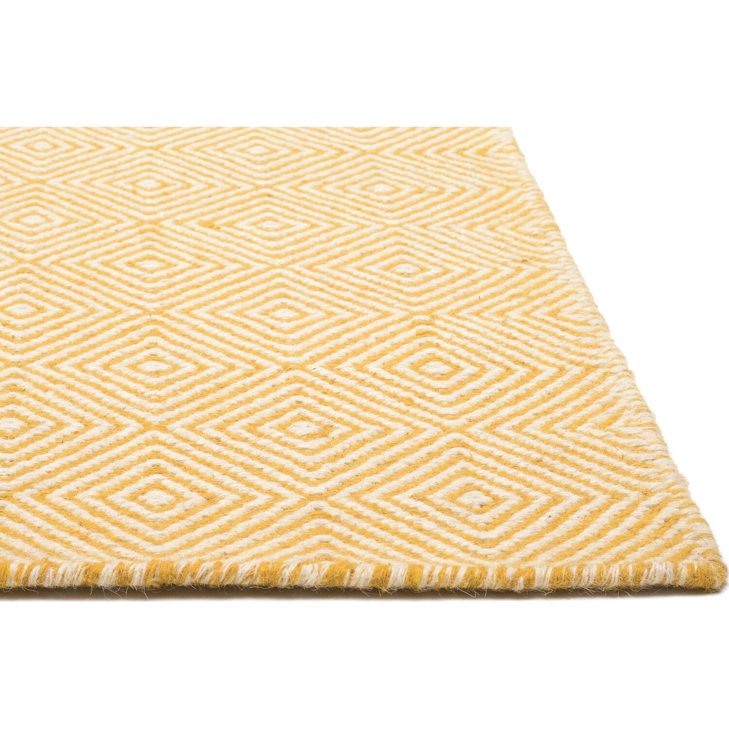 52022_1 2m X 3m Folded Squares Rug In Yellow Colour