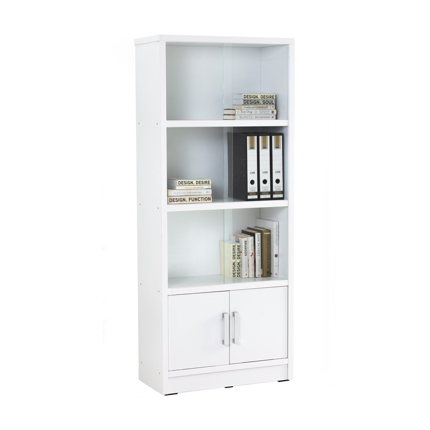 522023_3 Havir File Cabinet With Glass Door White (W78cm)