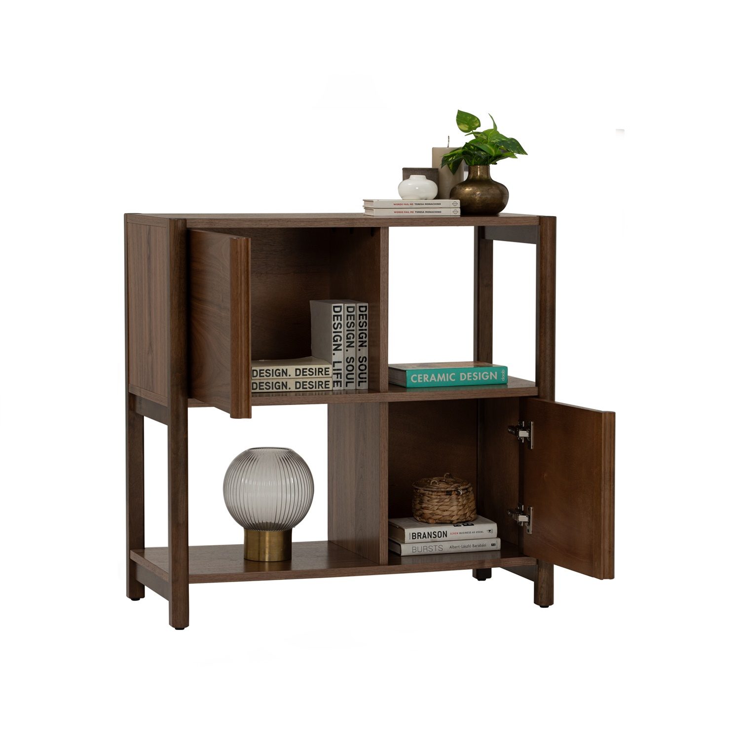 522070_2 Holsten 0.85m Bookcase With 2 Door