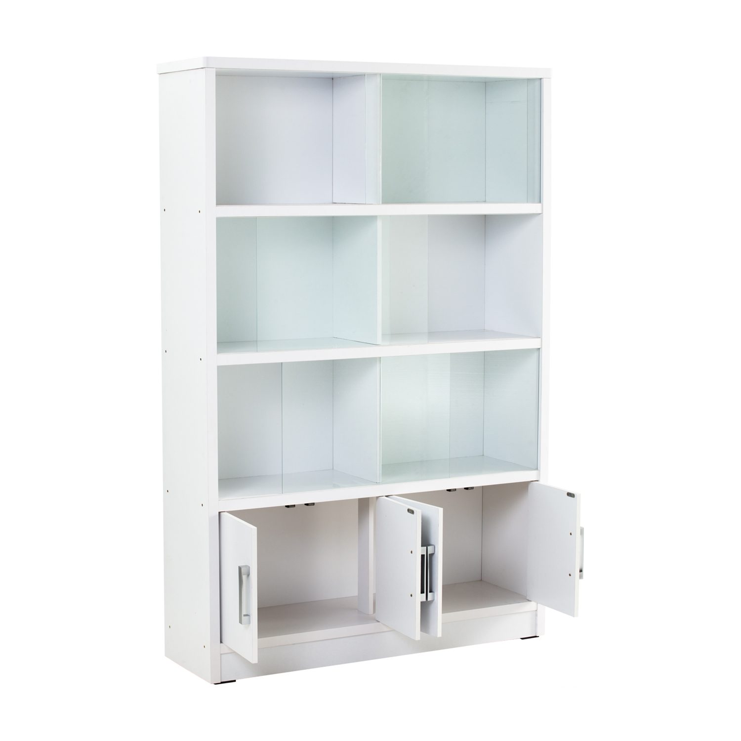 523031_5 Havir File Cabinet With Glass Door White (W118cm)