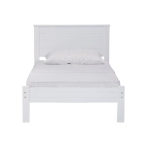 Brandi Single Bed With 1900mm Side Rail - White Lacquered