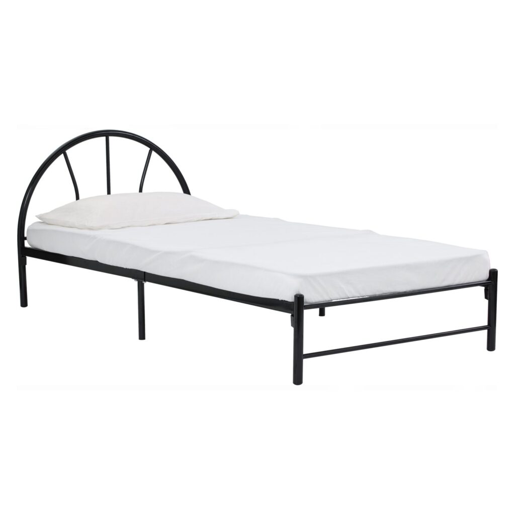Adrian Single Bed With 1900mm Side Rail Black