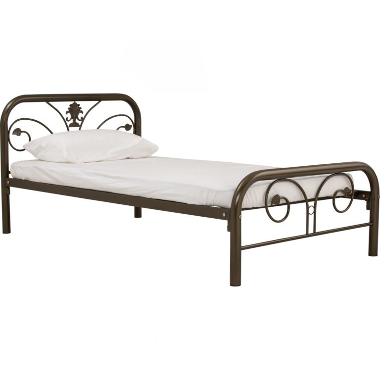 Kinta Super Single Bed With 1900mm Side Rail Antique Gold